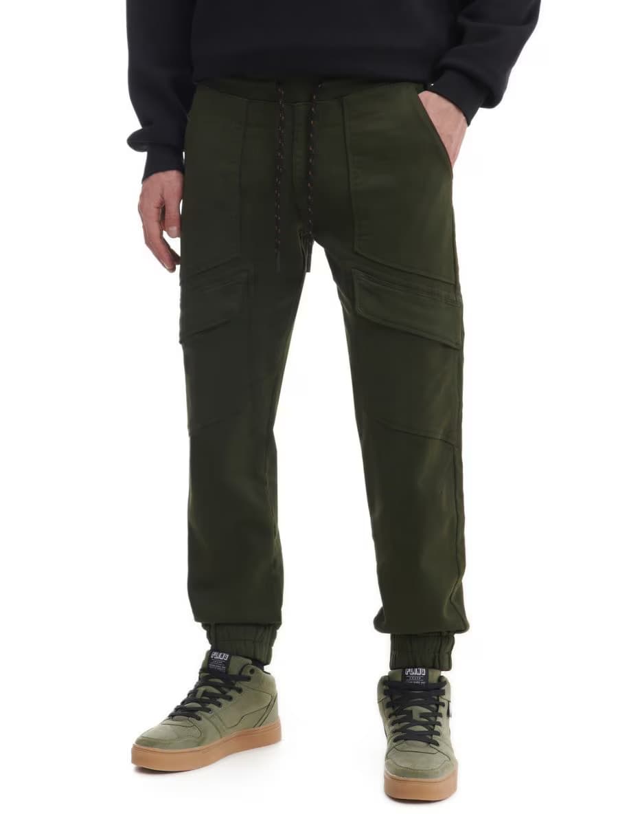 Jogger Trousers | Six-Pocket Design | 100% Authentic | Export-Grade Quality | Camo Green Finish