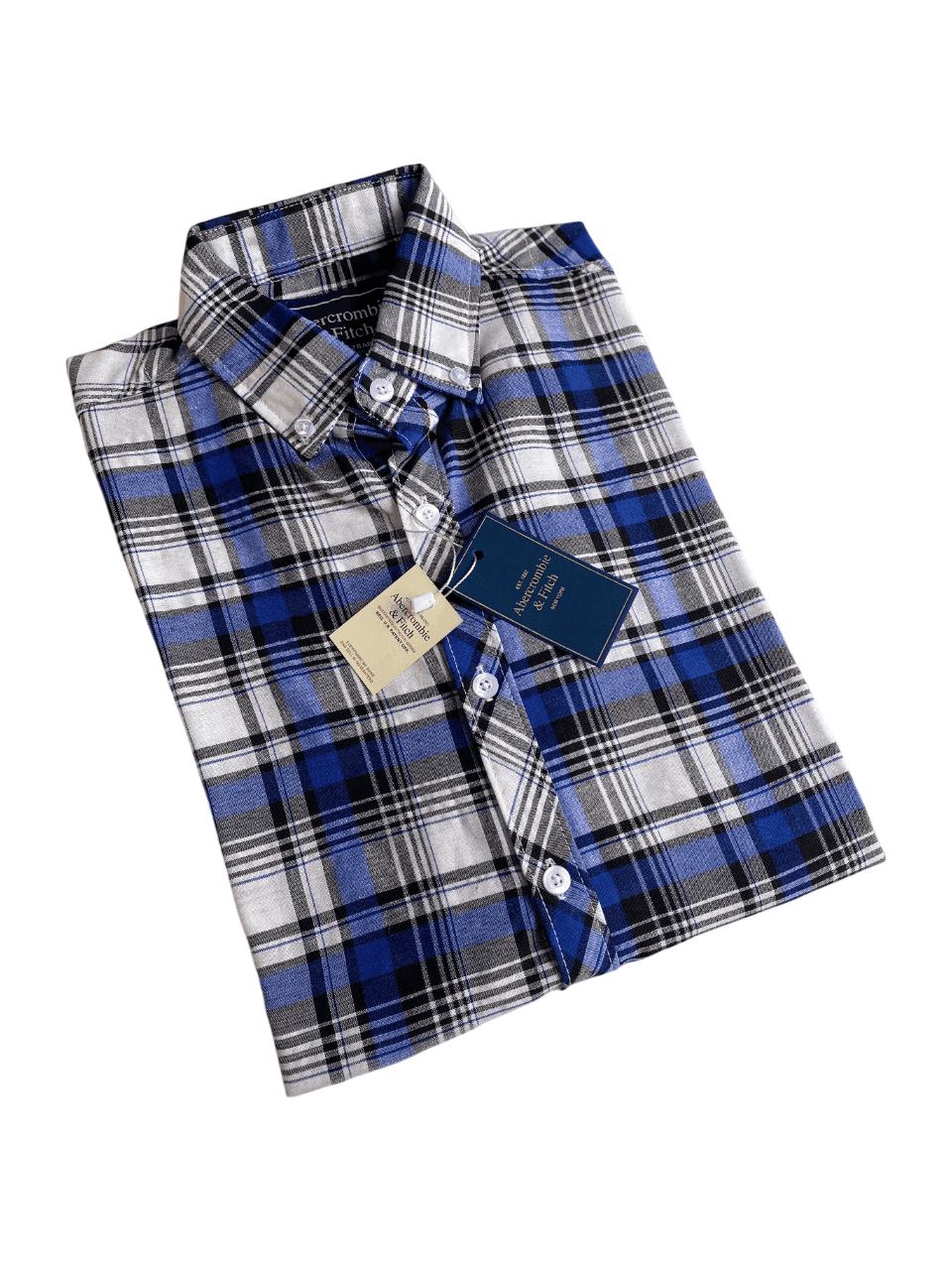 Abercrombie | MENS CASUAL SHIRT | FULL Sleeves | 100% IMPORTED FABRIC | 100% SHAMBRY COTTON | BLUE CHECK