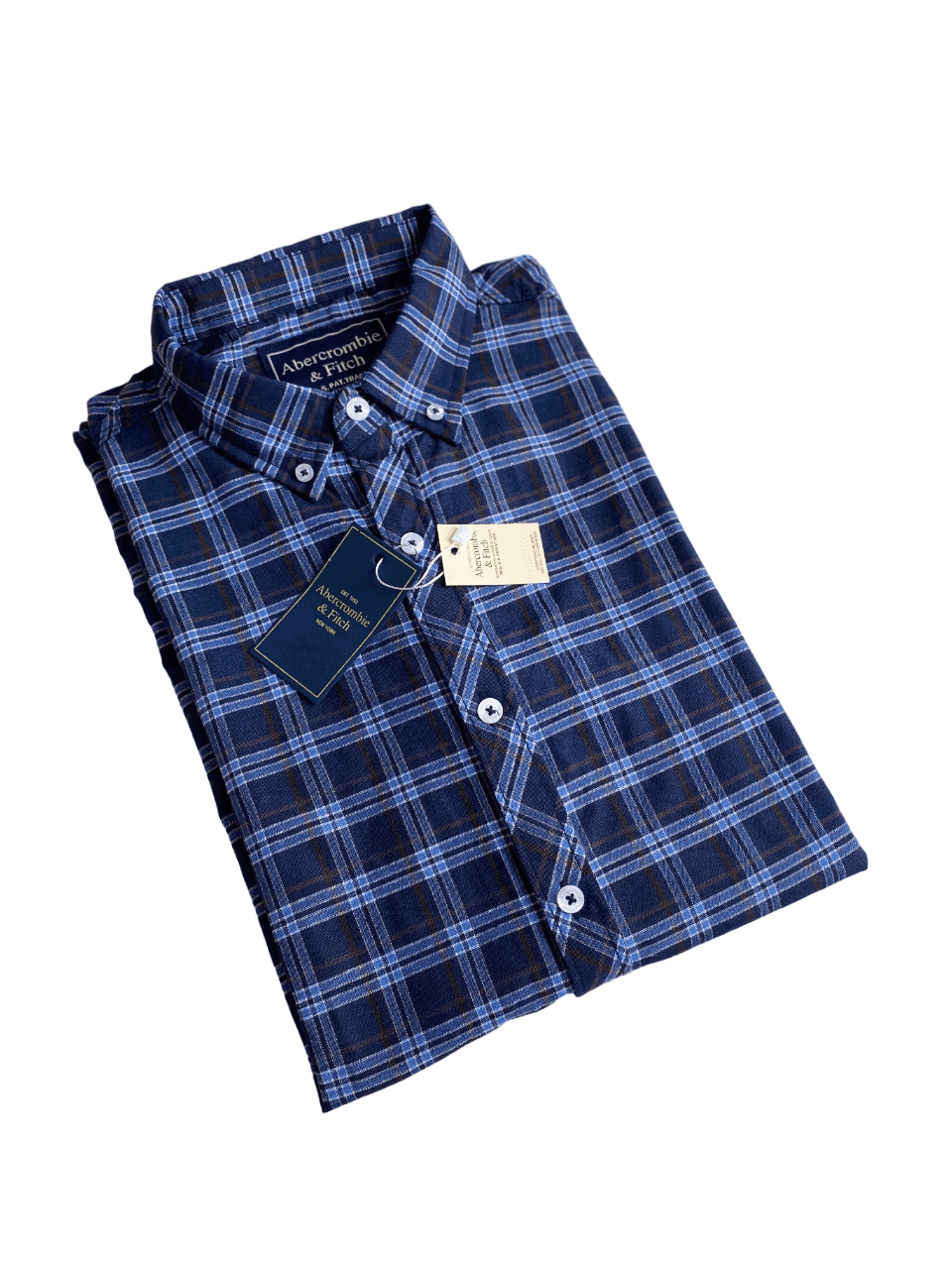 Abercrombie | MENS CASUAL SHIRT | FULL Sleeves | 100% IMPORTED FABRIC | 100% SHAMBRY COTTON | BLUE CHECK