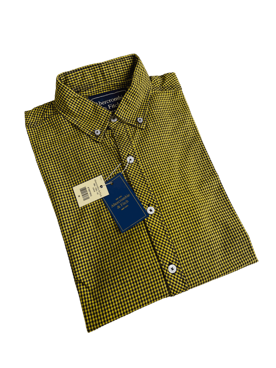 Abercrombie | MENS CASUAL SHIRT | FULL Sleeves | 100% IMPORTED FABRIC | 100% SHAMBRY COTTON | MUSTURD PRINTED