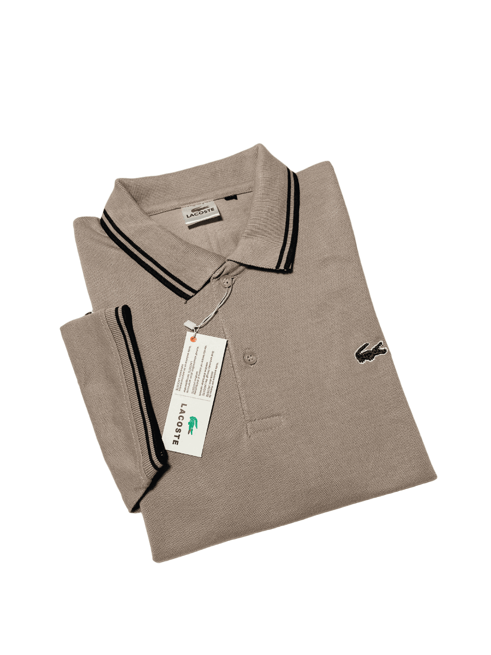 LACOSTE | 100 % IMPORTED | MEN'S POLO T SHIRT | TIPPING COLLER & SLEEVES | EMBROIDERED LOGO | LIGHT FOAN