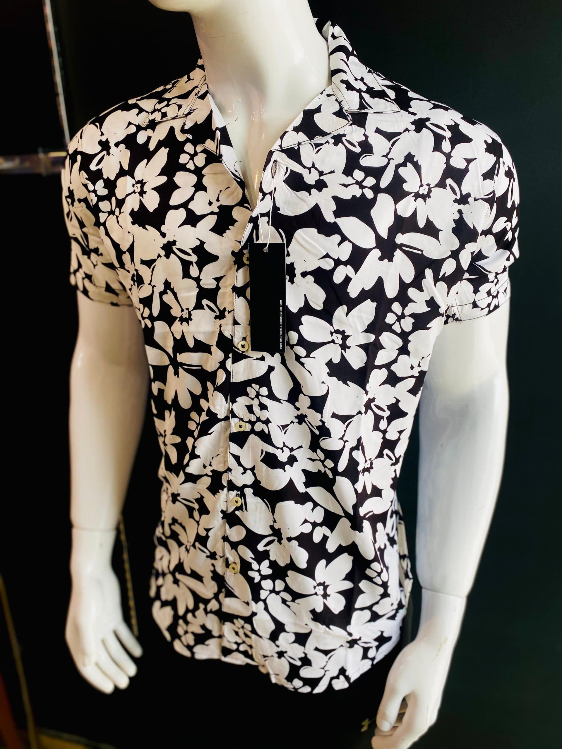 SAFARI PRINTED SHIRT | FEBRIC IMPORTED LINEN | VERY PREMIUM QUALITY | USE FOR SUMMER | WHITE PRINTED