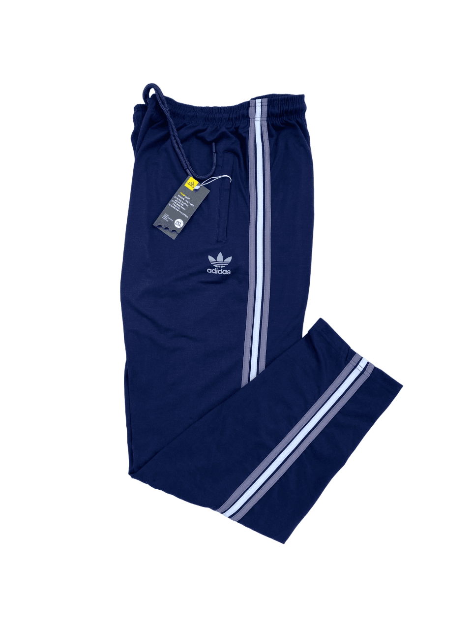 Adidas Men's Trousers | Big Sizes | Soft Cotton Jersey Fabric | Regular Fit | Blue