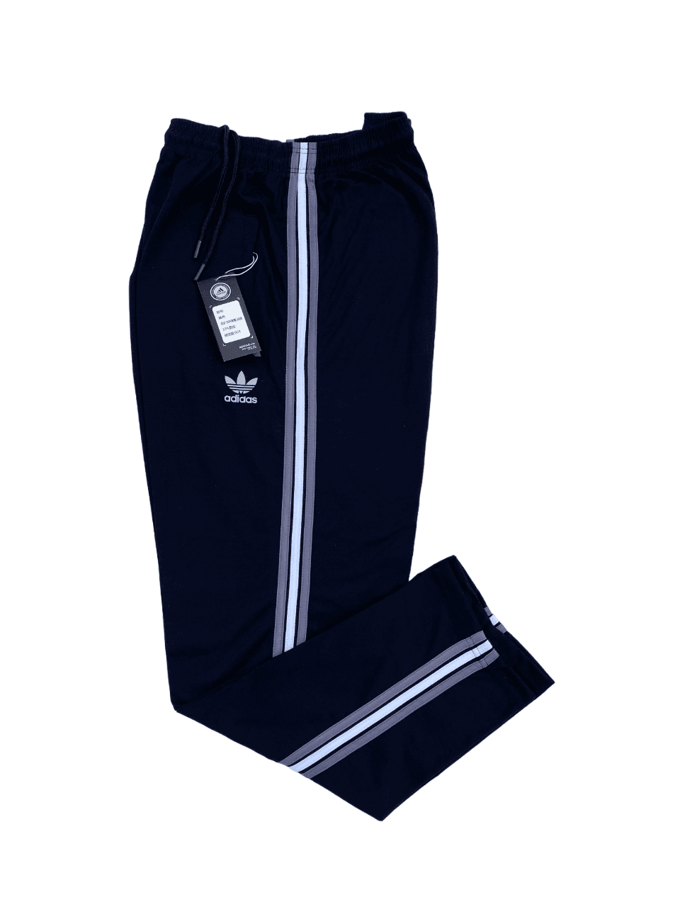 Adidas | Men's Trousers | Available in Big Sizes | Soft Cotton Jersey Fabric | Regular Fit | Black