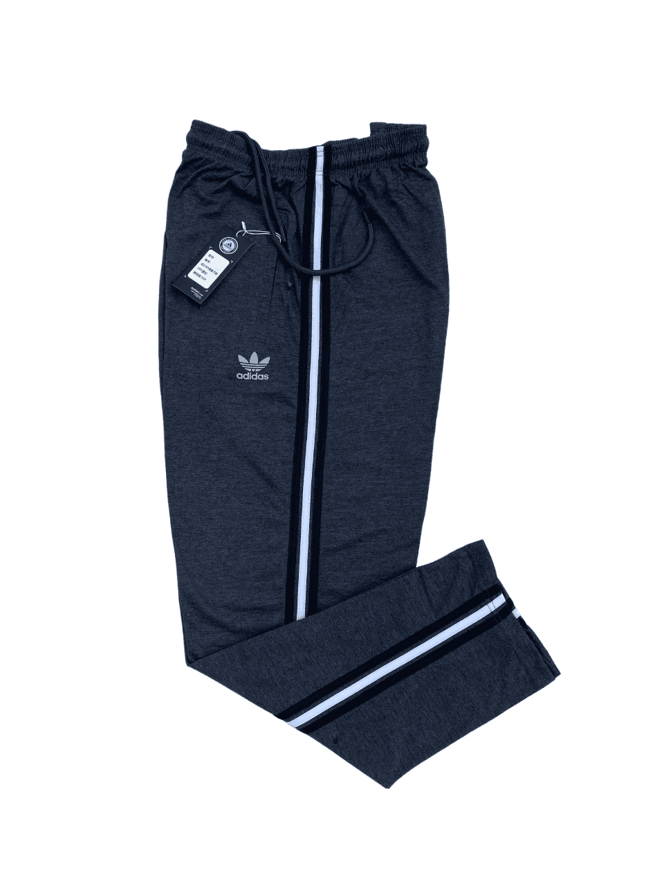 Adidas Men's Trousers | Big Sizes | Soft Cotton Jersey Fabric | Regular Fit | Grey