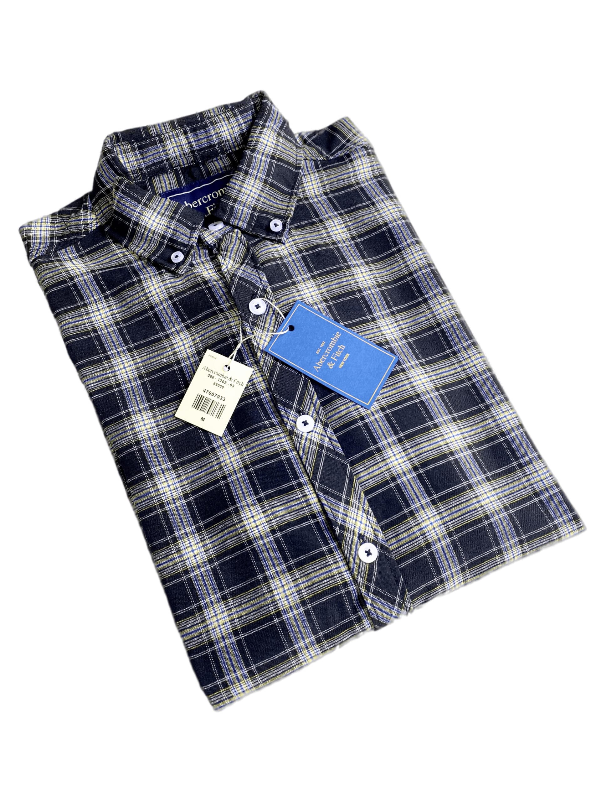 Abercrombie | Mens casual shirt | FULL Sleeves | 100% IMPORTED FABRIC | 100% SHAMBRY COTTON | SQUIRE CHECK