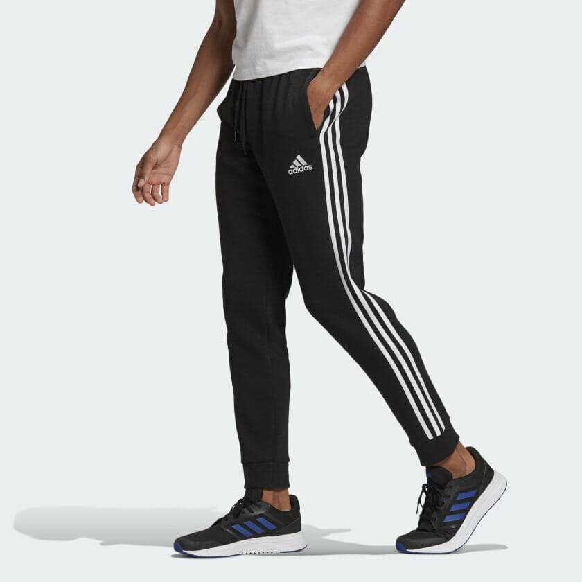 ADIDAS Men’s Trouser | 100% Original | Made in Thailand | Skinny Slim Fit | Dry Fit Fabric | Bottom Grip | Classic Black