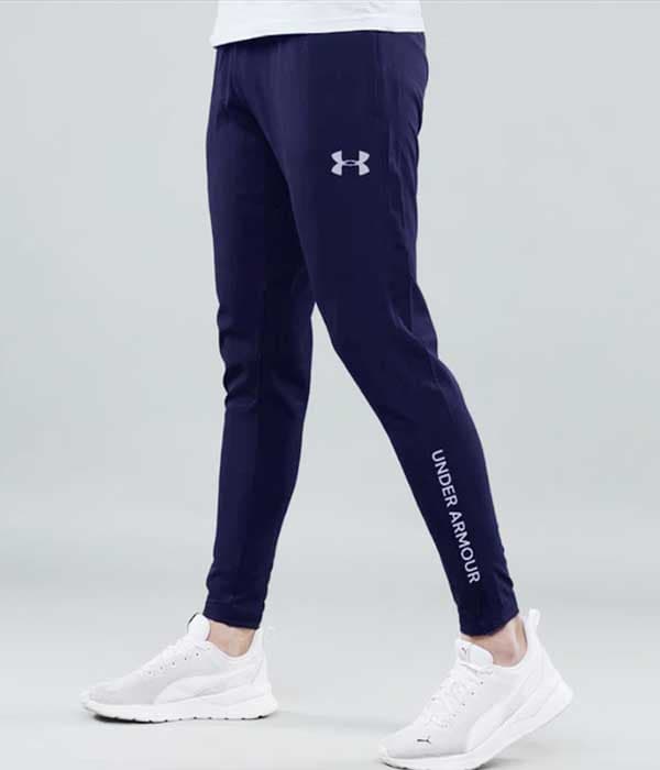 Under Armour | 100% Imported | Made in Thailand | Dry Fit Trousers | Bottom Print Design | Slim Fit | Navy Blue