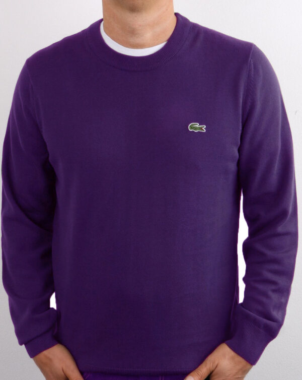 LACOSTE | 100% ORIGNAL | MENS SWEAT SHIRT | EXPORT QUALITY | EMBRAIDED LOGO ON FRONT | FOR WINTER | PURPLE