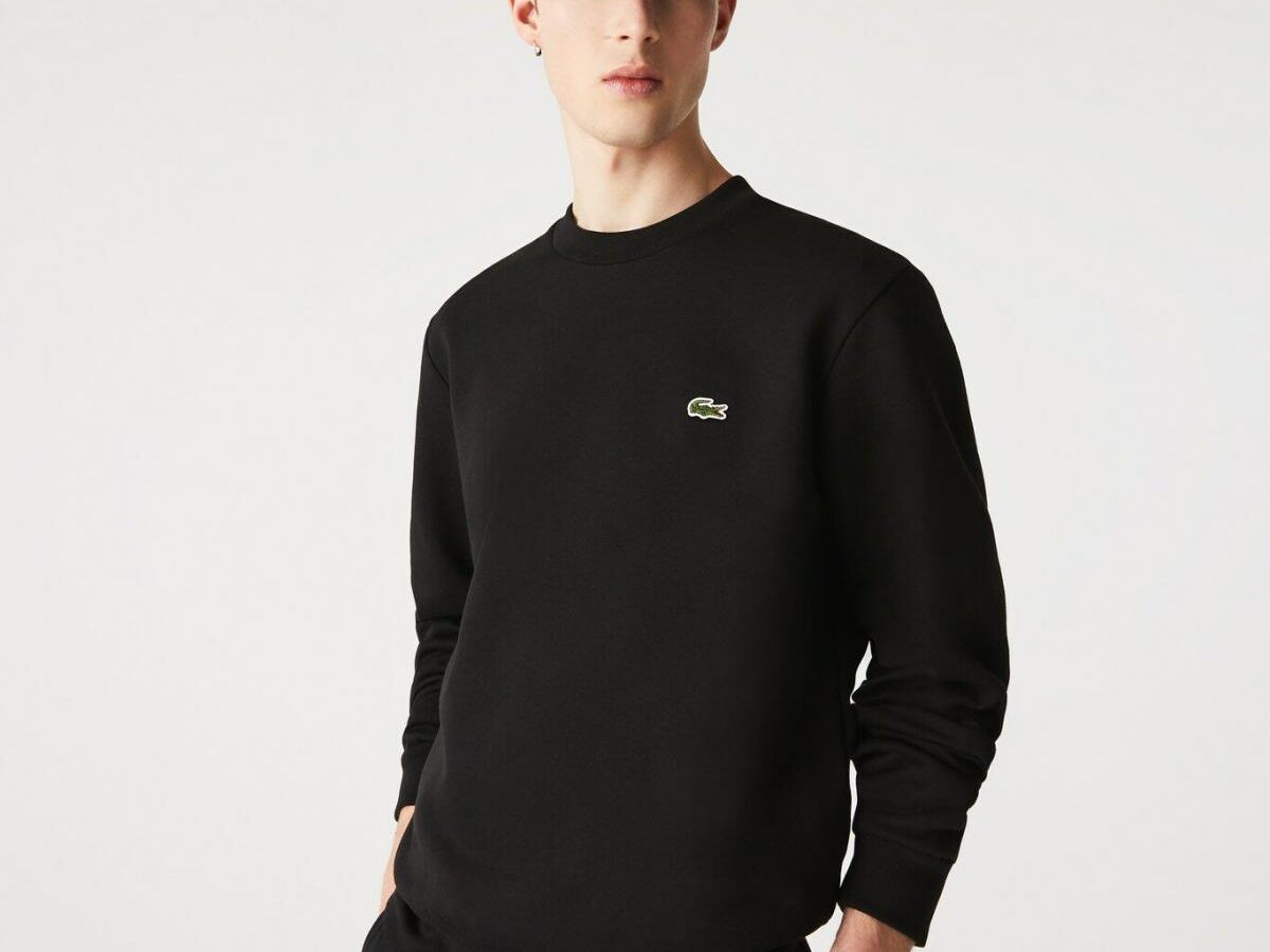 BUY MENS SWEAT SHIRT LACOSTE FOR WINTER BLACK