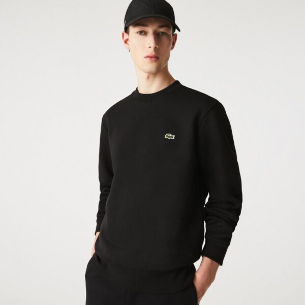 LACOSTE | 100% ORIGNAL | MENS SWEAT SHIRT | EXPORT QUALITY | EMBRAIDED LOGO ON FRONT | FOR WINTER | BLACK
