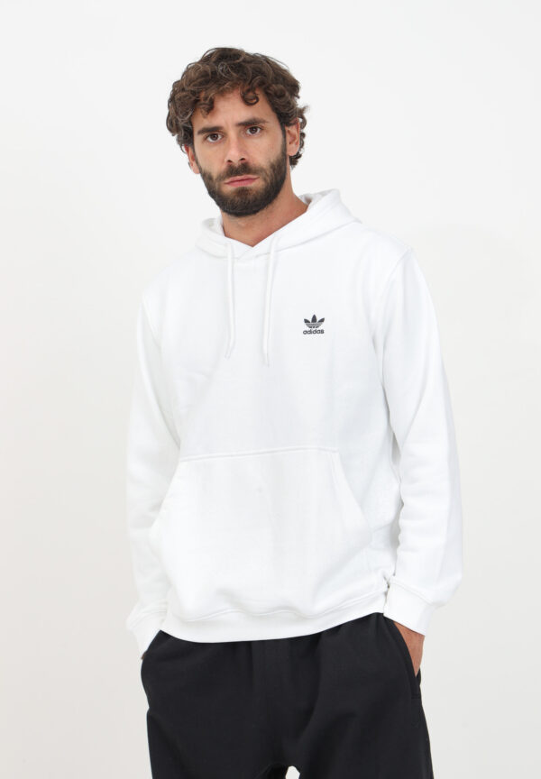 ADIDAS | MEN'S HOODIE | SHINNY FLECEE | REFLECTER LOGO ON FRONT | 100 %IMPORTED | WHITE