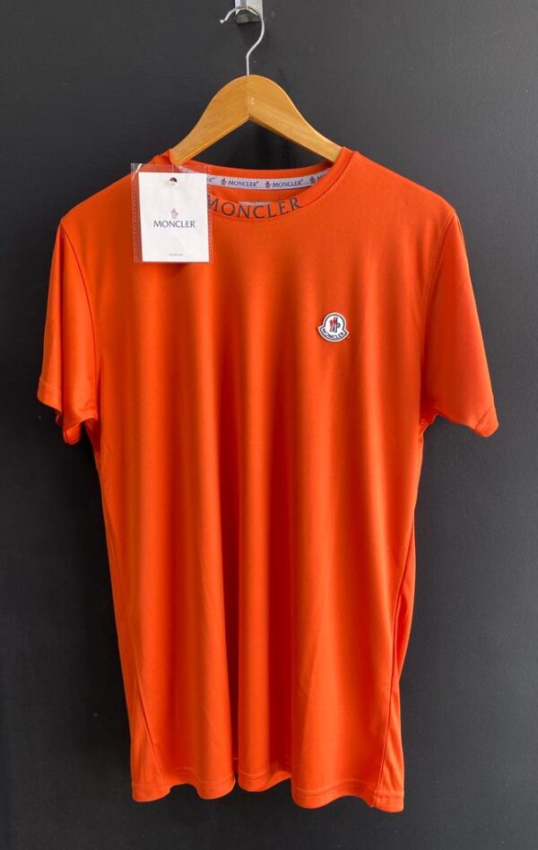 MONCLER | 100% IMPORTED QUALITY | | LOGO ON FRONT | DRY FIT| ORANGE