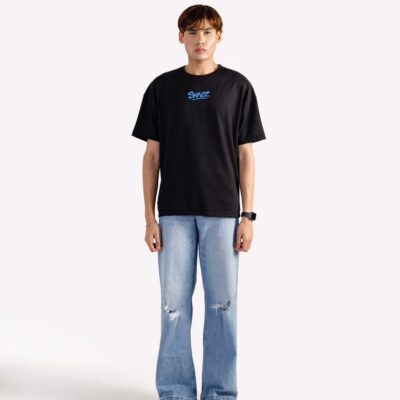 snazz | drop shoulder t shirt | 100% original | exclusive quality with high gsm stuff | black