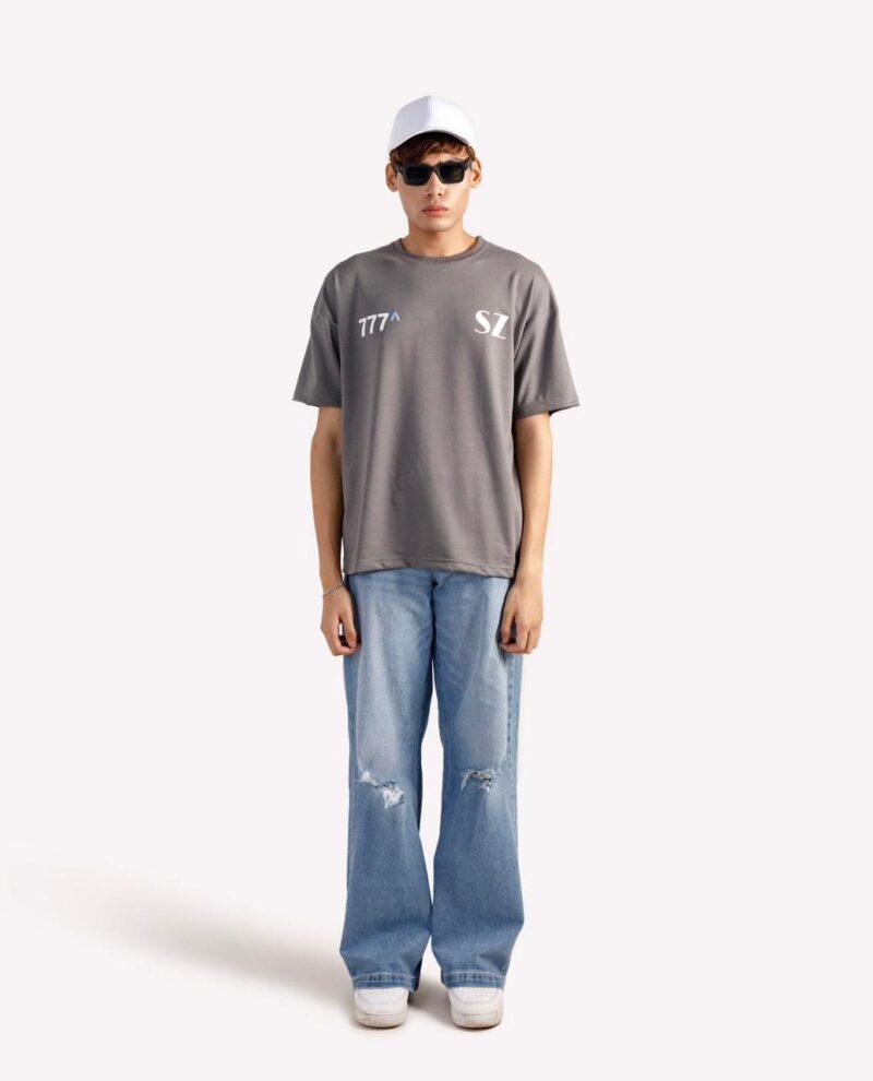 snazz | drop shoulder t shirt | 100% original | exclusive quality with high gsm stuff | light grey