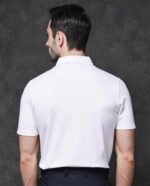 Zara | zip collar polo T-shit | cotton rib stuff | very light texture & soft | unique look | white