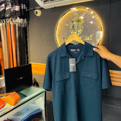 Buy imported coat collar shirt | double pocket | Dark Green