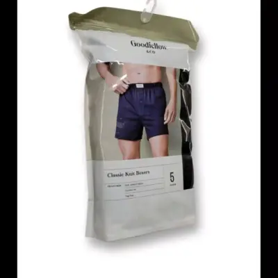 G FELLOW | MEN ORIGINAL BOXERS | EXPORT QUALITY | PACK OF 5 | BLACK