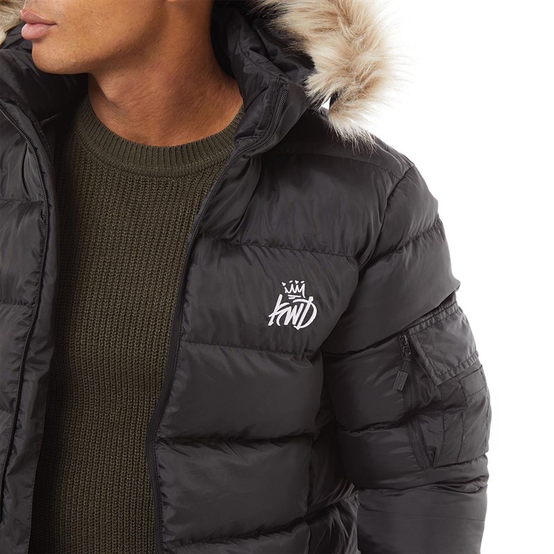 WhatsApp Image 2025-10-15 at 7.49.55 PM (1) King will dream men ice jacket | brown fur | black - Image 2