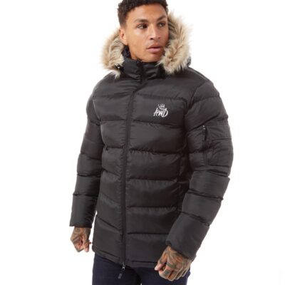 King will dream men ice jacket | brown fur | black
