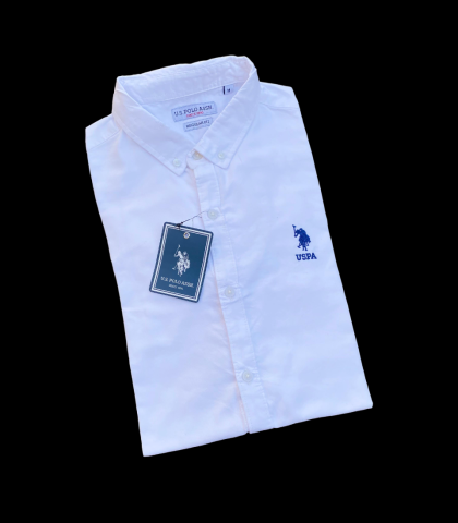 US POLO ASSN | MENS CASUAL SHIRT | FULL Sleeves | 100% IMPORTED FABRIC | 100% SHAMBRY COTTON | WHITE